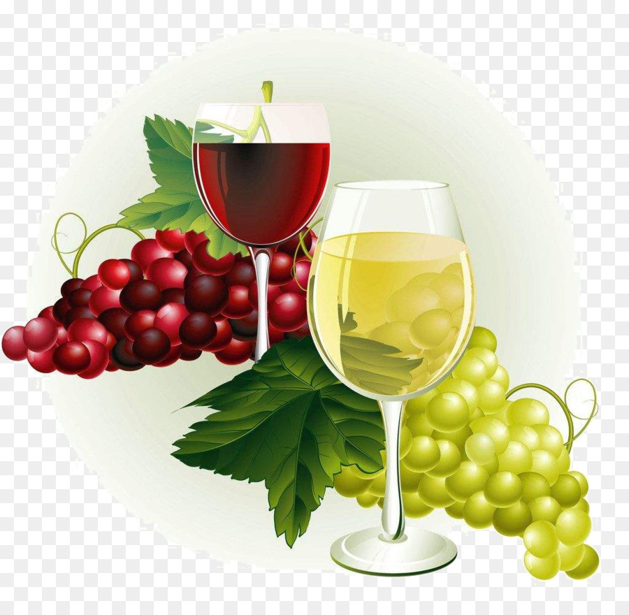 Vin Rouge Et Raisins，Verre PNG