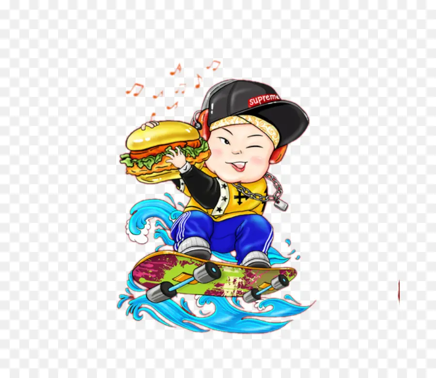 Hamburger，Skateboard PNG