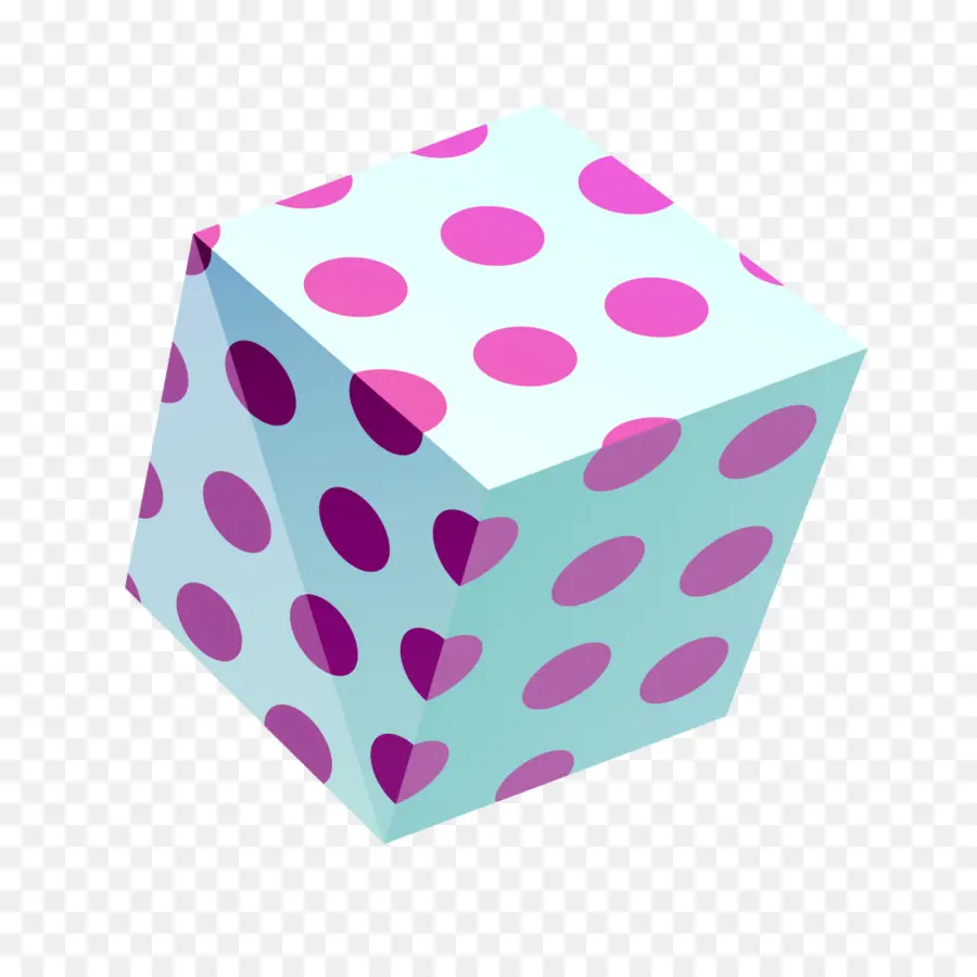 Cube à Pois，3d PNG