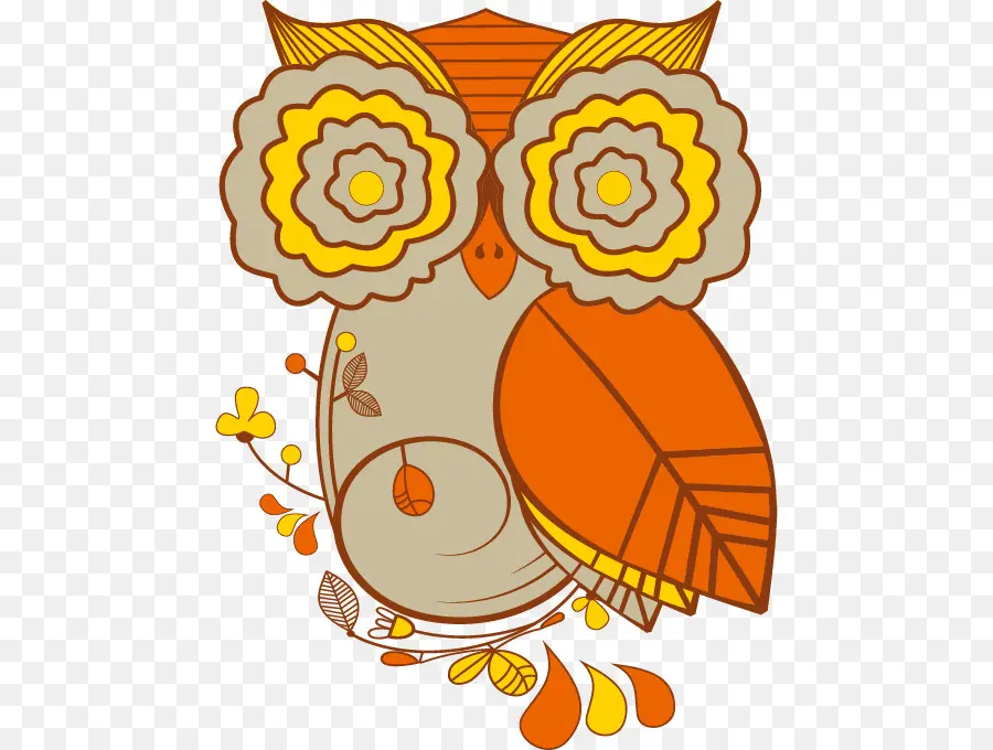 Hibou Décoratif，Décoratif PNG