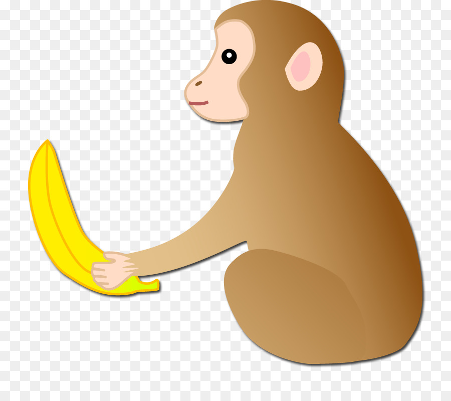 Singe，Banane PNG