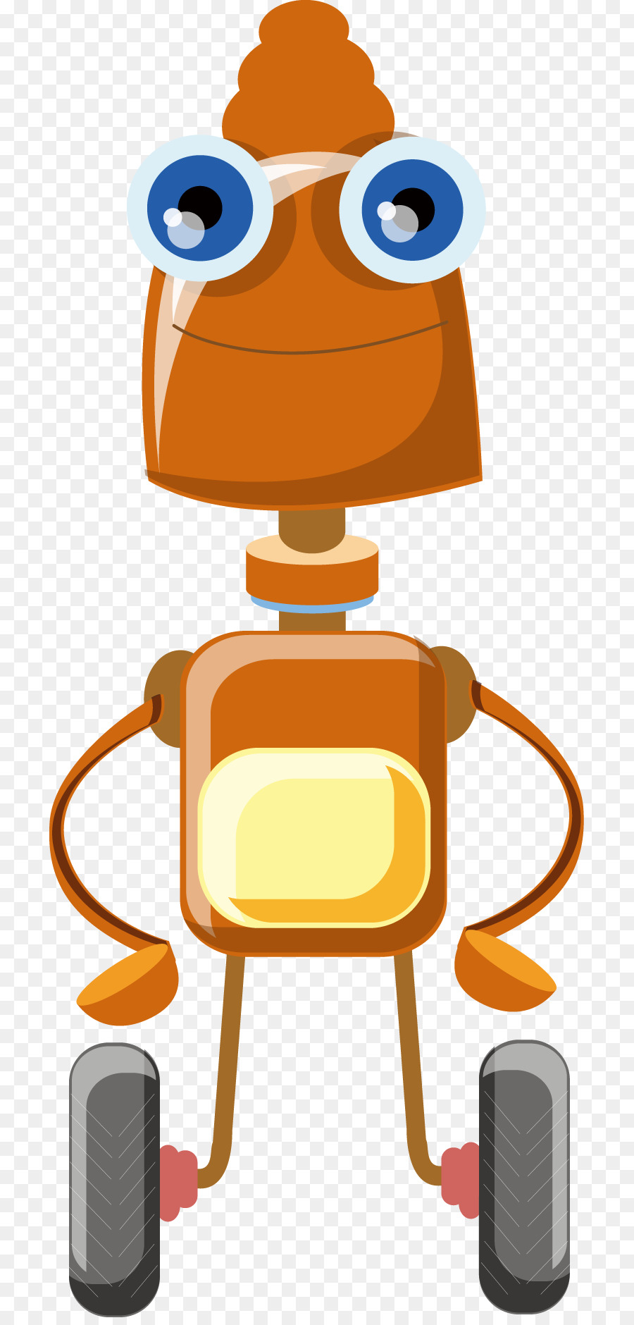 Robot Orange，Roues PNG