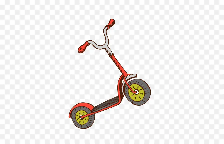 Trottinette Rouge，Roues PNG