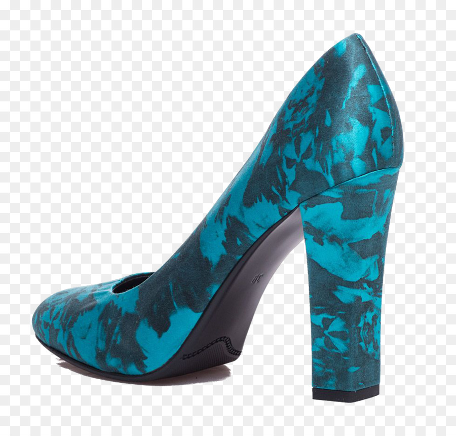 Chaussure à Talon Haut，Bleu PNG