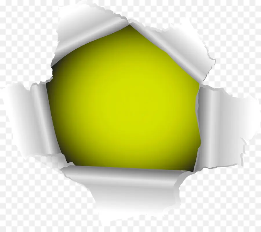 Trou Jaune，Papier Déchiré PNG