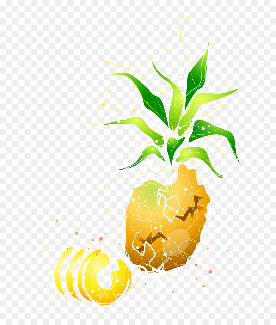 Illustration D'ananas，Tranches PNG