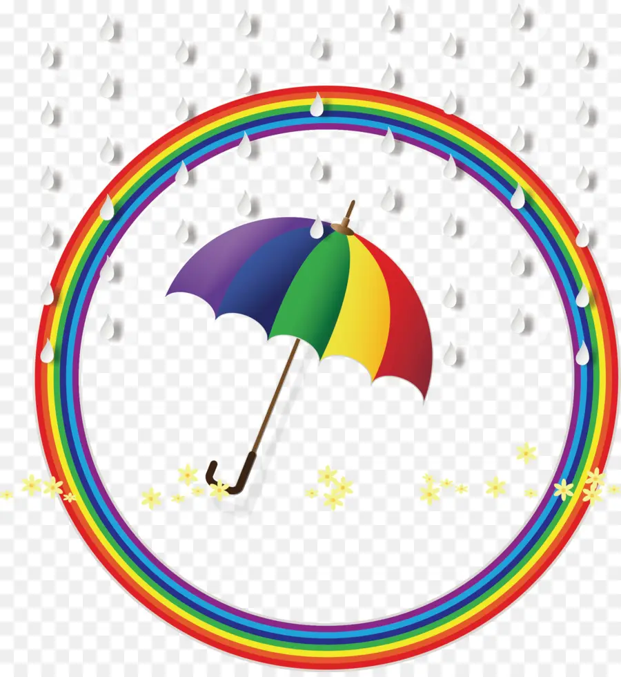 Parapluie Arc En Ciel，Pluie PNG