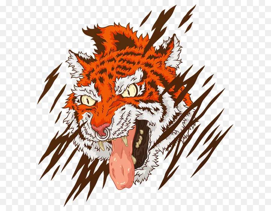 Tigre，En Colère PNG