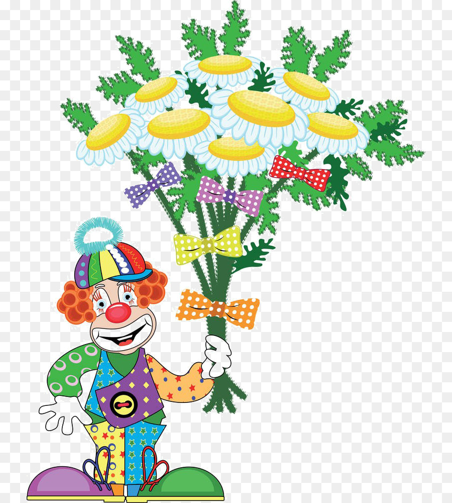 Clown Avec Des Fleurs，Bouquet PNG