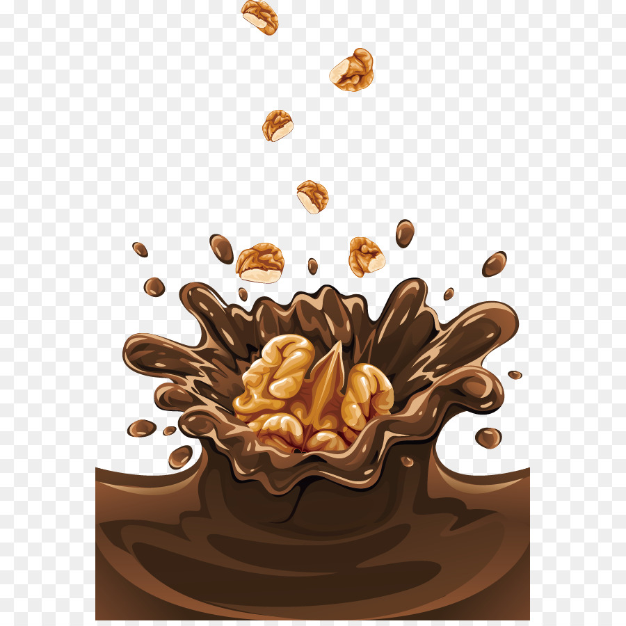 Éclaboussure De Chocolat，Noix PNG