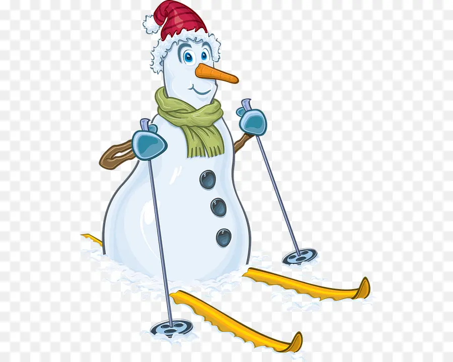 Ski Bonhomme De Neige，Hiver PNG