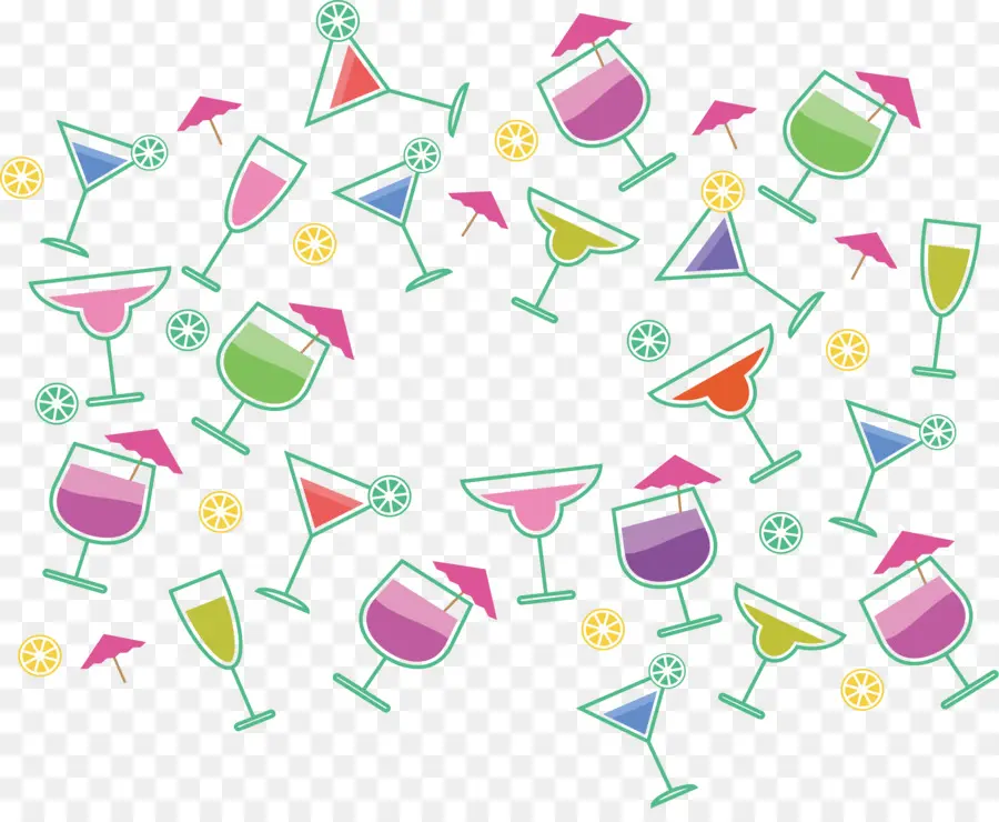 Cocktails Colorés，Lunettes PNG