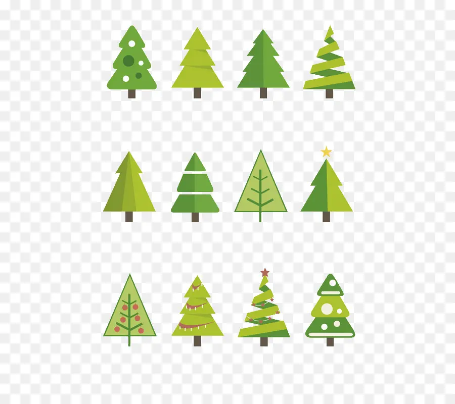 Arbres De Noël，Décorations PNG