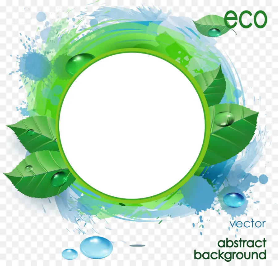 Cadre écologique Vert，Feuilles PNG