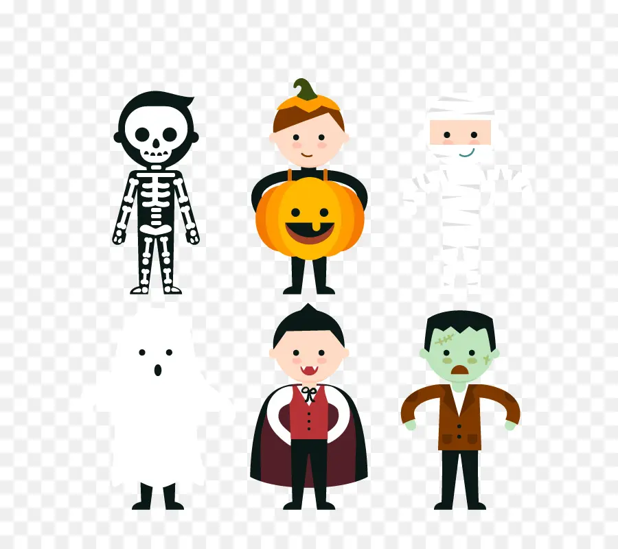 Personnages D'halloween，Déguisements PNG