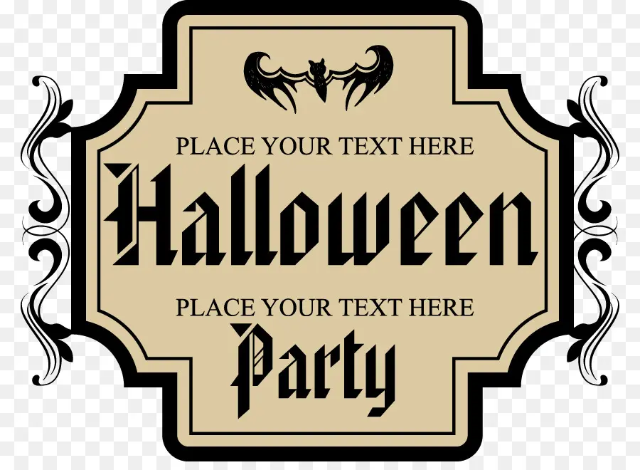 Fête D'halloween，Texte PNG