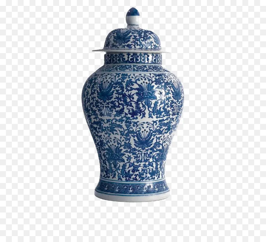 Vase Bleu Et Blanc，Porcelaine PNG