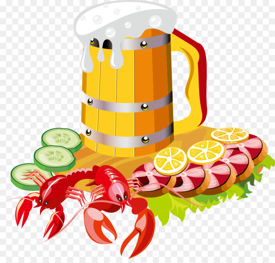 Bière Et Fruits De Mer，Crabe PNG