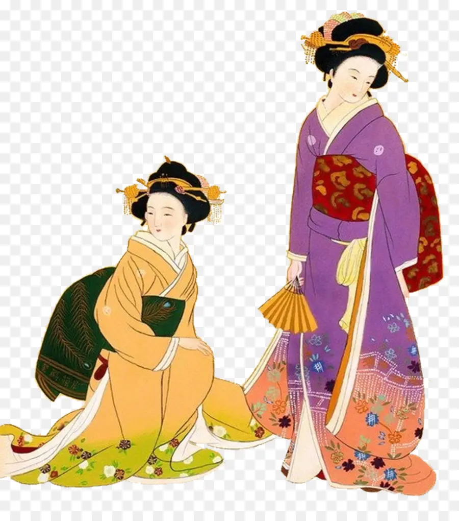 Femmes Japonaises Traditionnelles，Kimono PNG