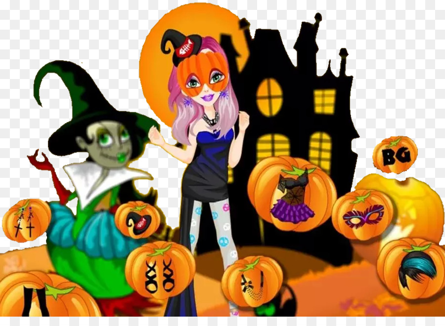 Scène D'halloween，Sorcière PNG