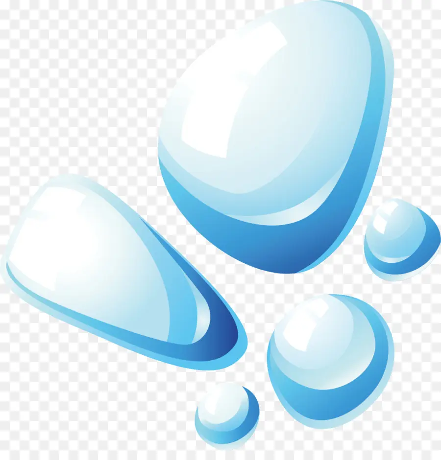 Gouttelettes D'eau，Bleu PNG