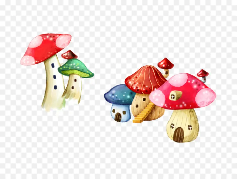 Champignons Colorés，Champignons PNG