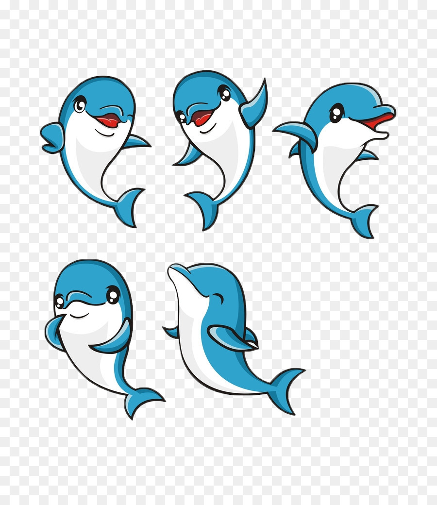 Dauphins De Dessin Animé，Marin PNG