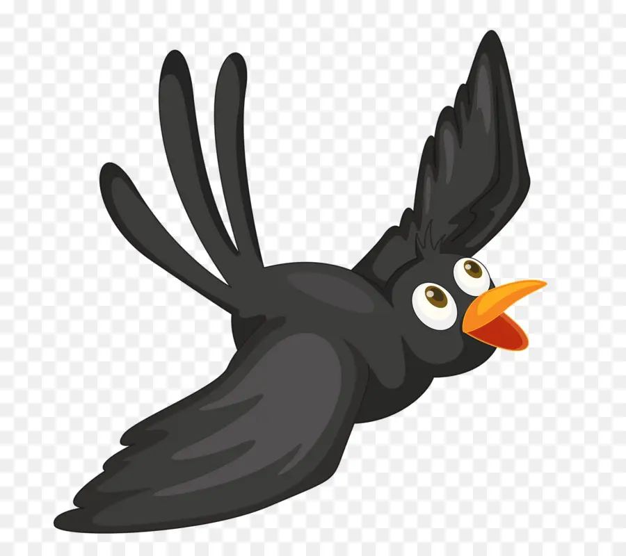 Dessin Animé Oiseau Noir，Oiseau PNG