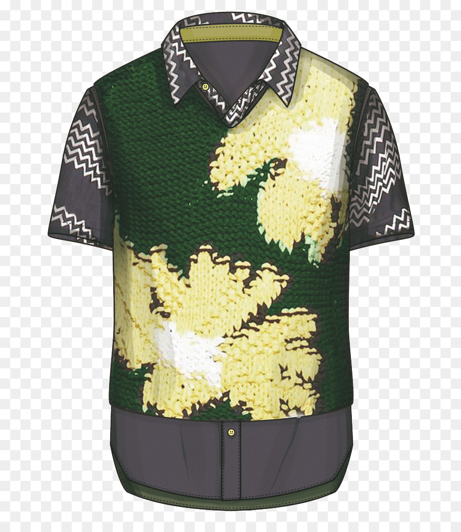 Chemise à Fleurs，Vert PNG