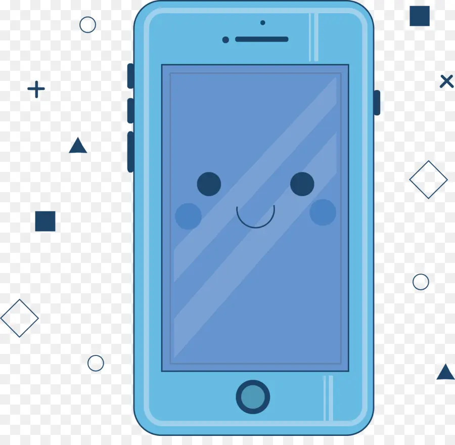 Smartphone Bleu，Mobile PNG