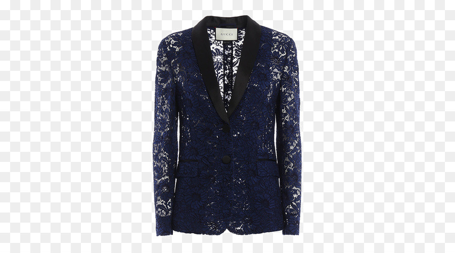 Blazer En Dentelle，Bleu PNG