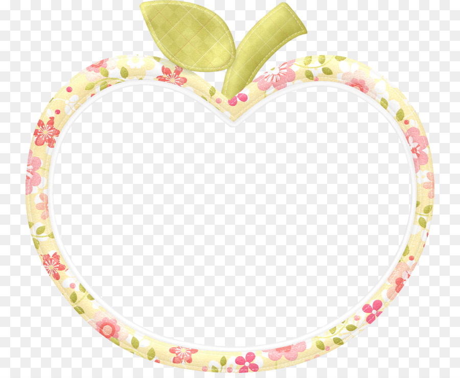 Cadre De Pomme Florale，Fruit PNG