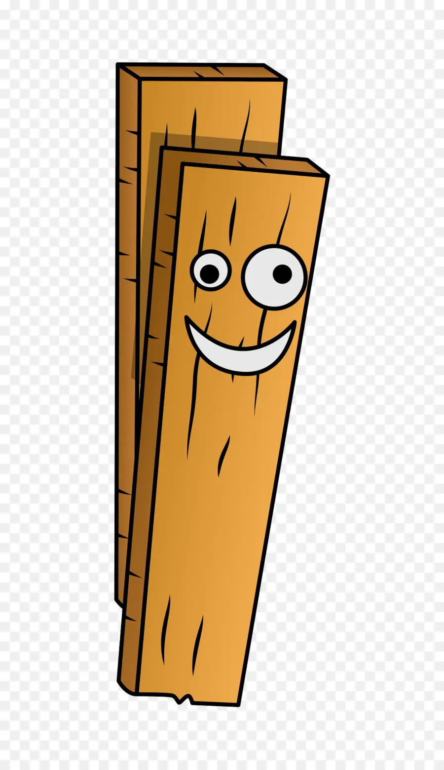 Planche De Bois，Visage Souriant PNG