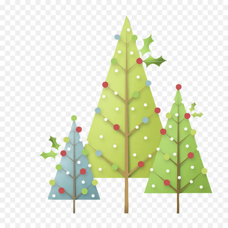 Arbres De Noël，Décorations PNG