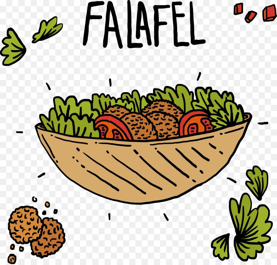 Falafels，Bol PNG