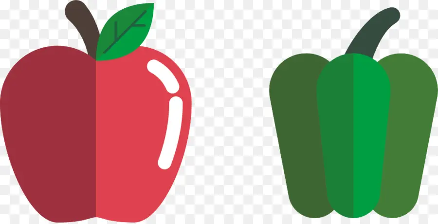 Pomme Et Poivron，Fruit PNG