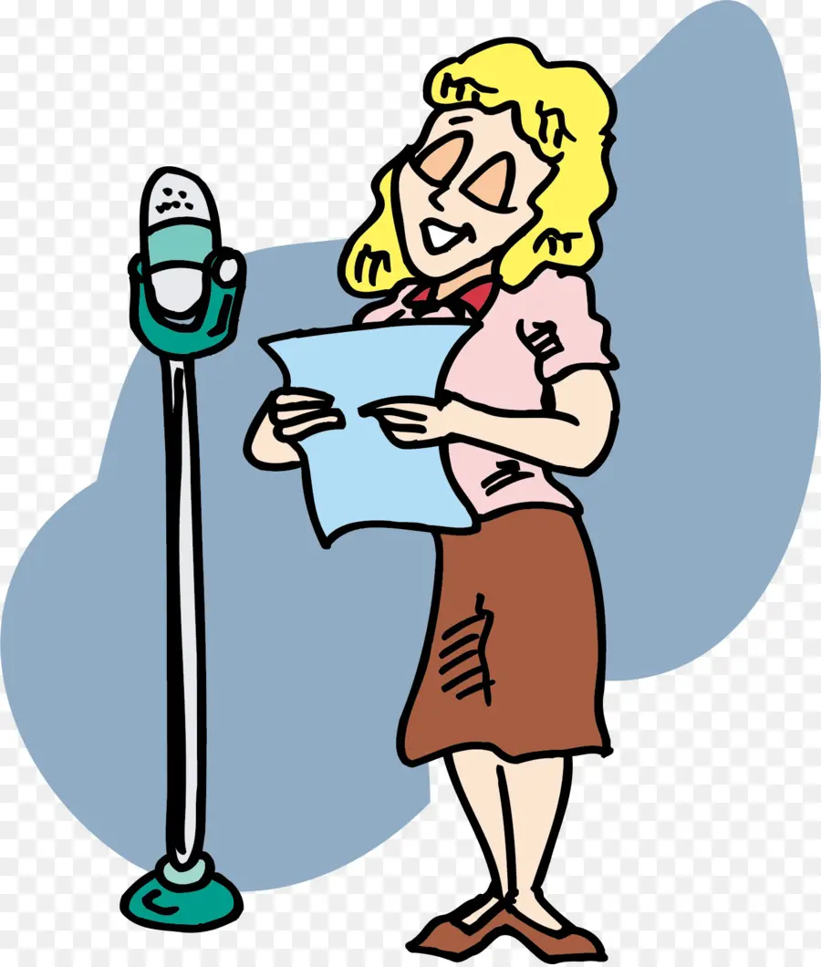 Femme Lisant，Microphone PNG