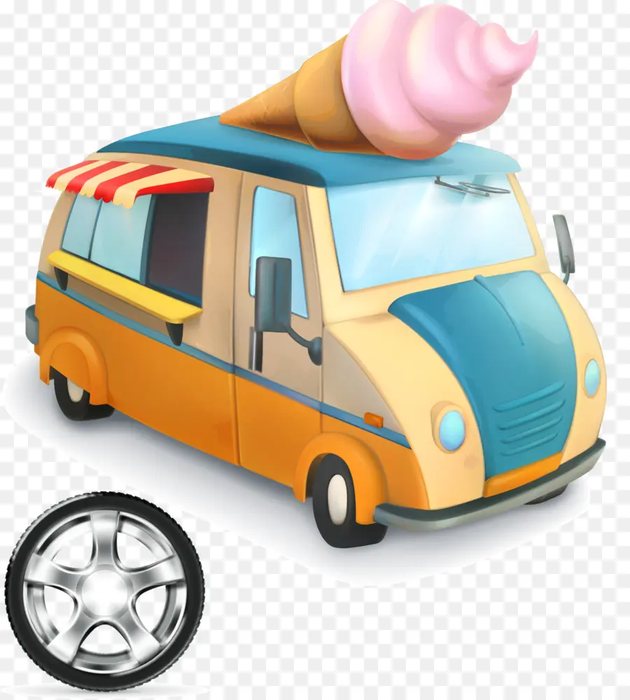 Camion De Crème Glacée，Dessert PNG