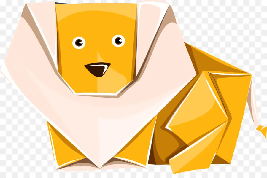 Lion En Origami，Papier PNG