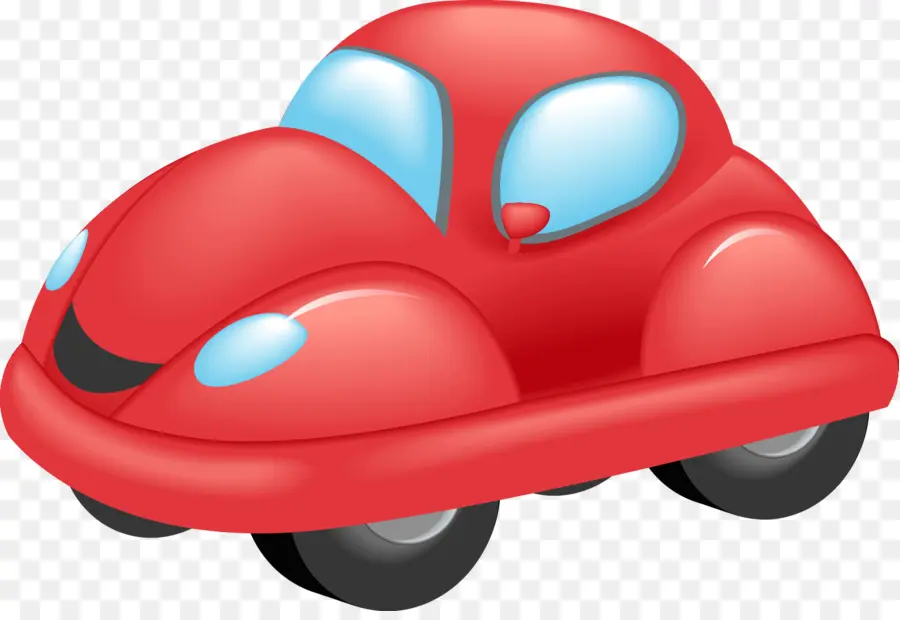 Voiture De Dessin Animé Rouge，Illustration PNG