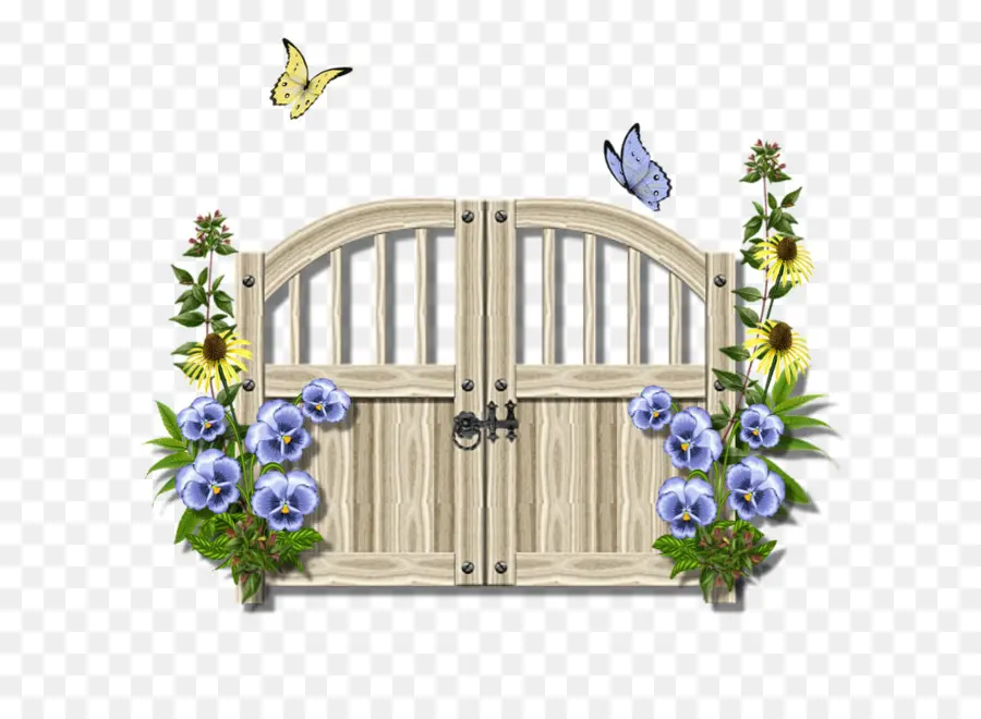 Porte De Jardin，Fleurs PNG