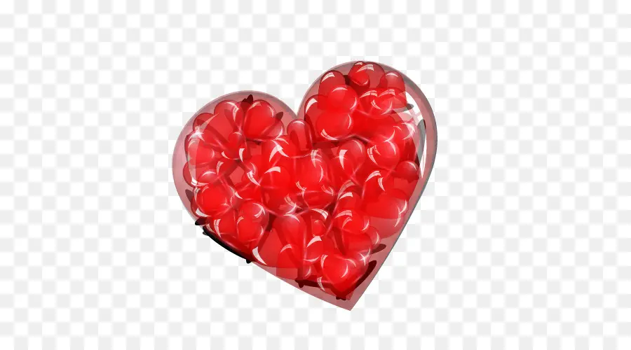 Bonbons Coeur，Rouge PNG