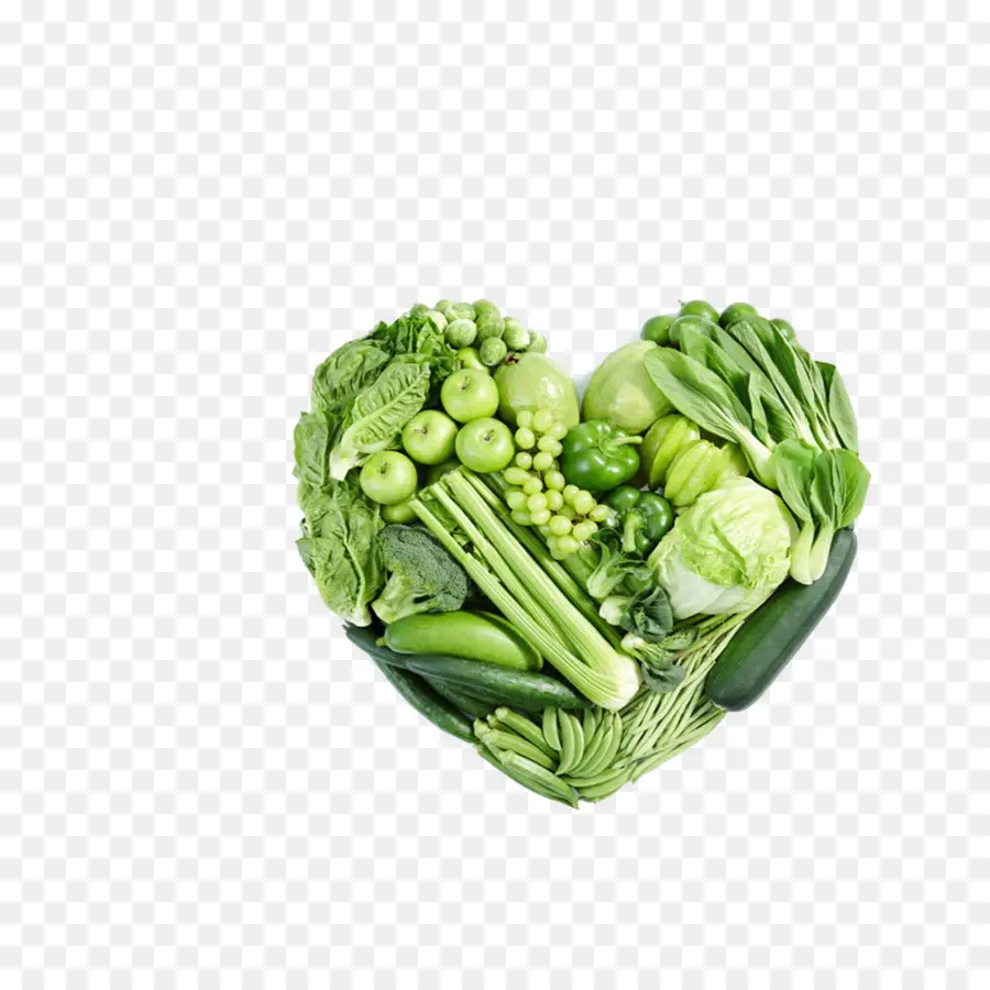 Coeur De Légumes Verts，Cœur PNG