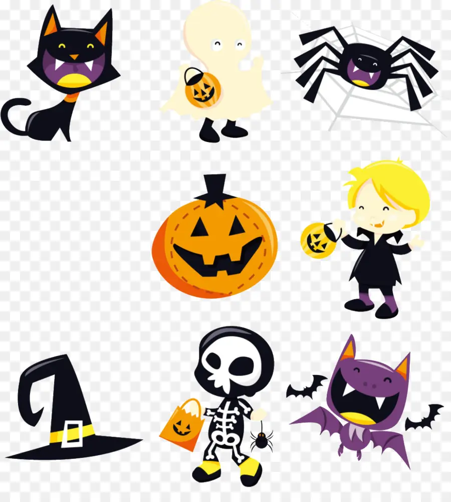 Personnages D'halloween，Déguisements PNG