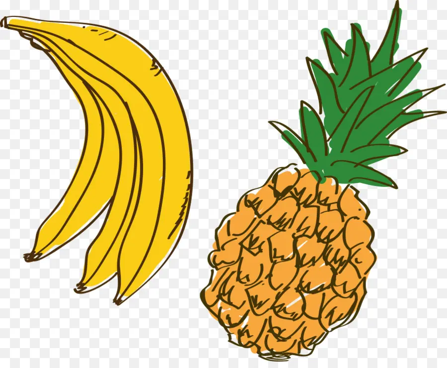 Banane Et Ananas，Tropical PNG