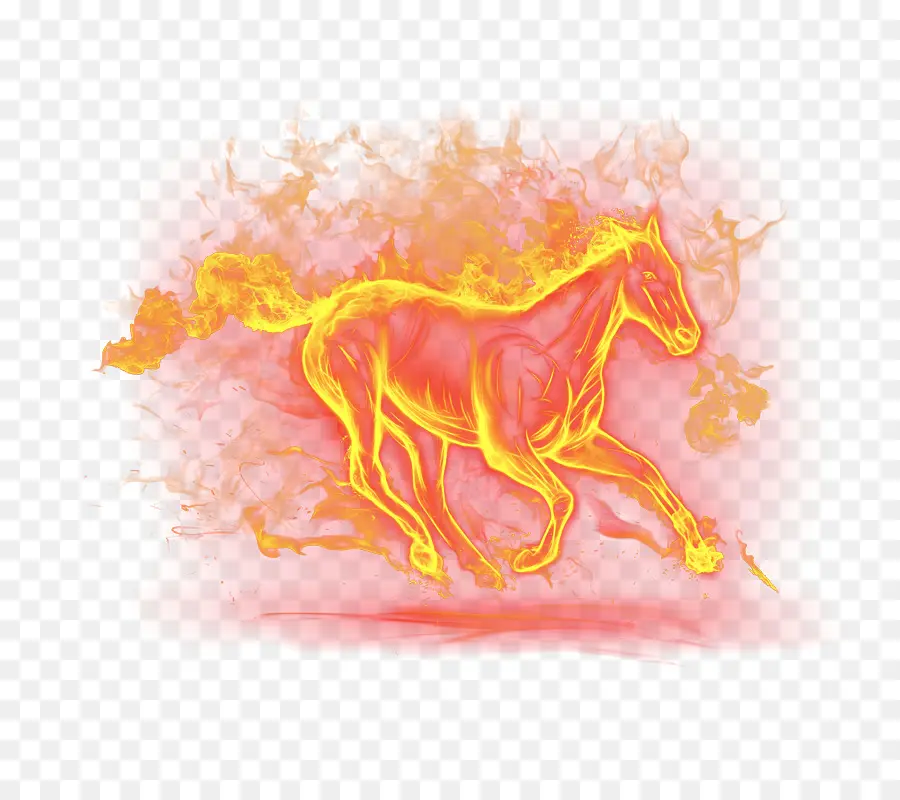 Cheval，Flamme PNG