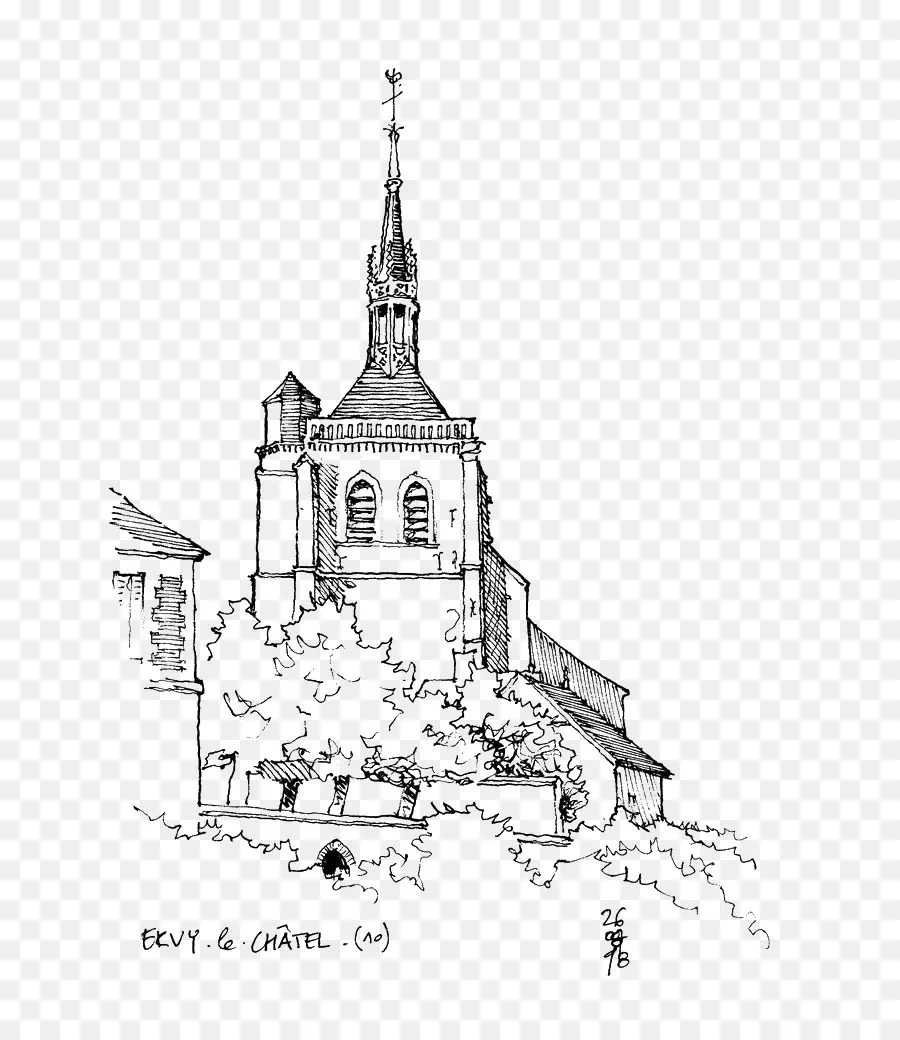 Croquis D'église，église PNG