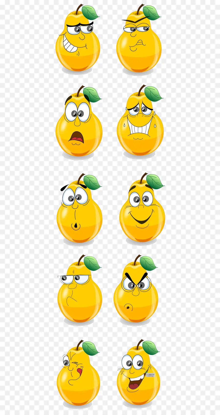 Fruits Jaunes，Visages PNG