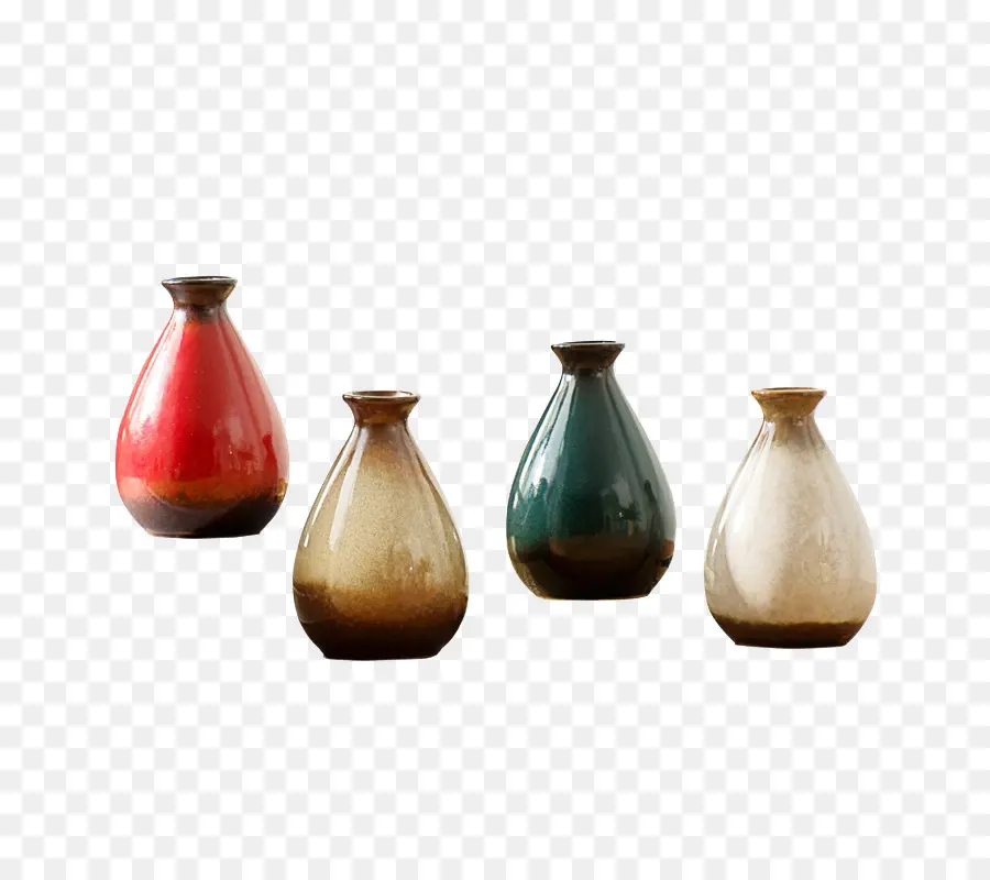 Vases Colorés，Céramique PNG