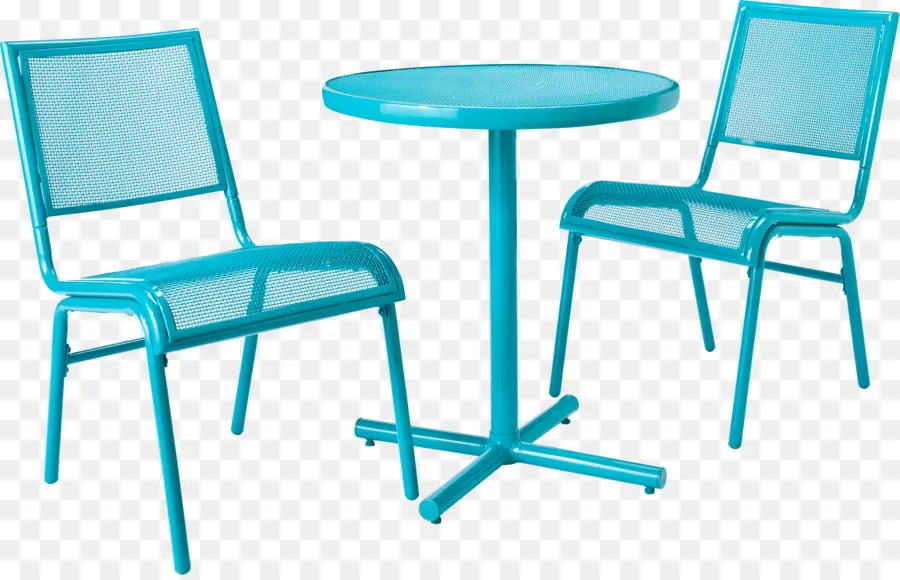 Table Et Chaises Bleues，De Plein Air PNG